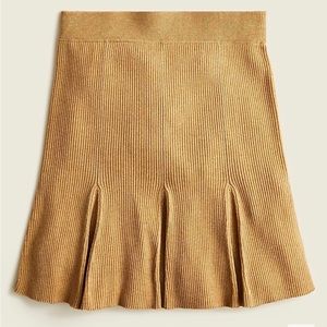 J. Crew Silk Blend TENCEL Flared Sweater Skirt Size XXL 2XL NWT Tan Beige